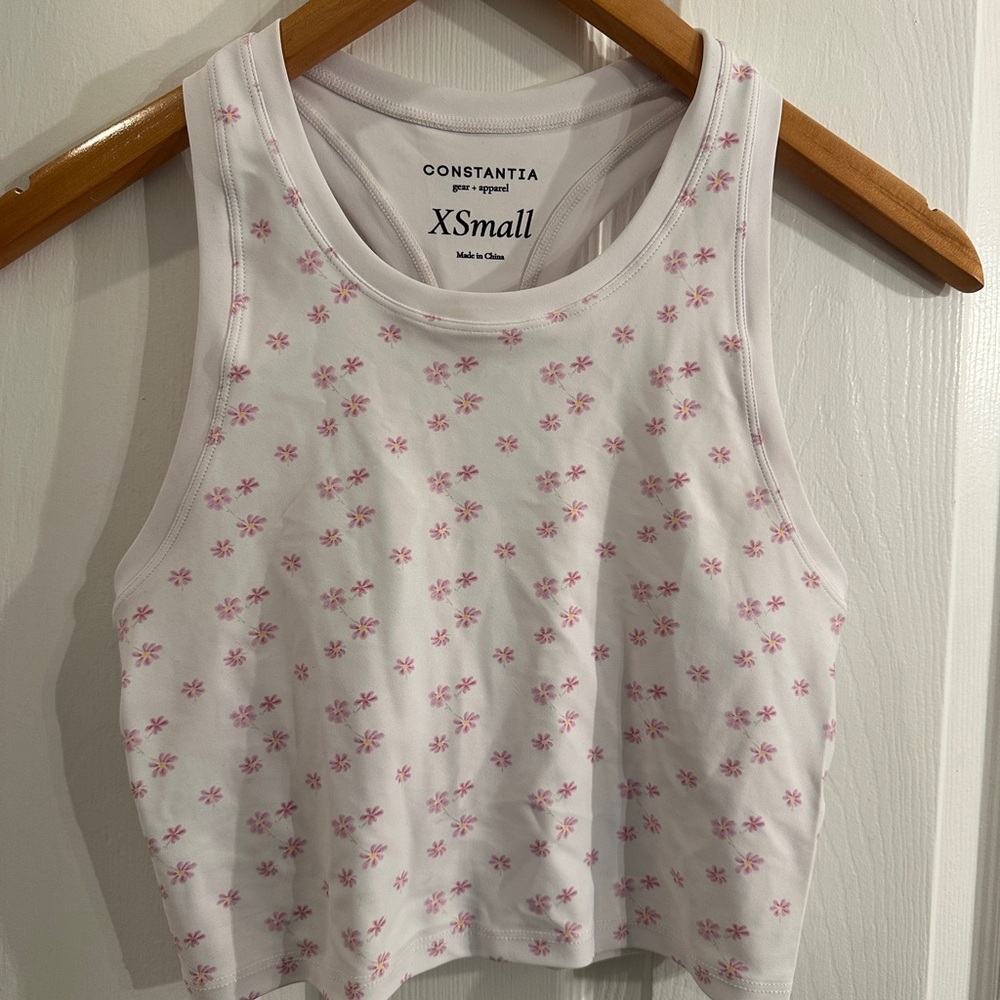 Women's Pink Floral Tank Top